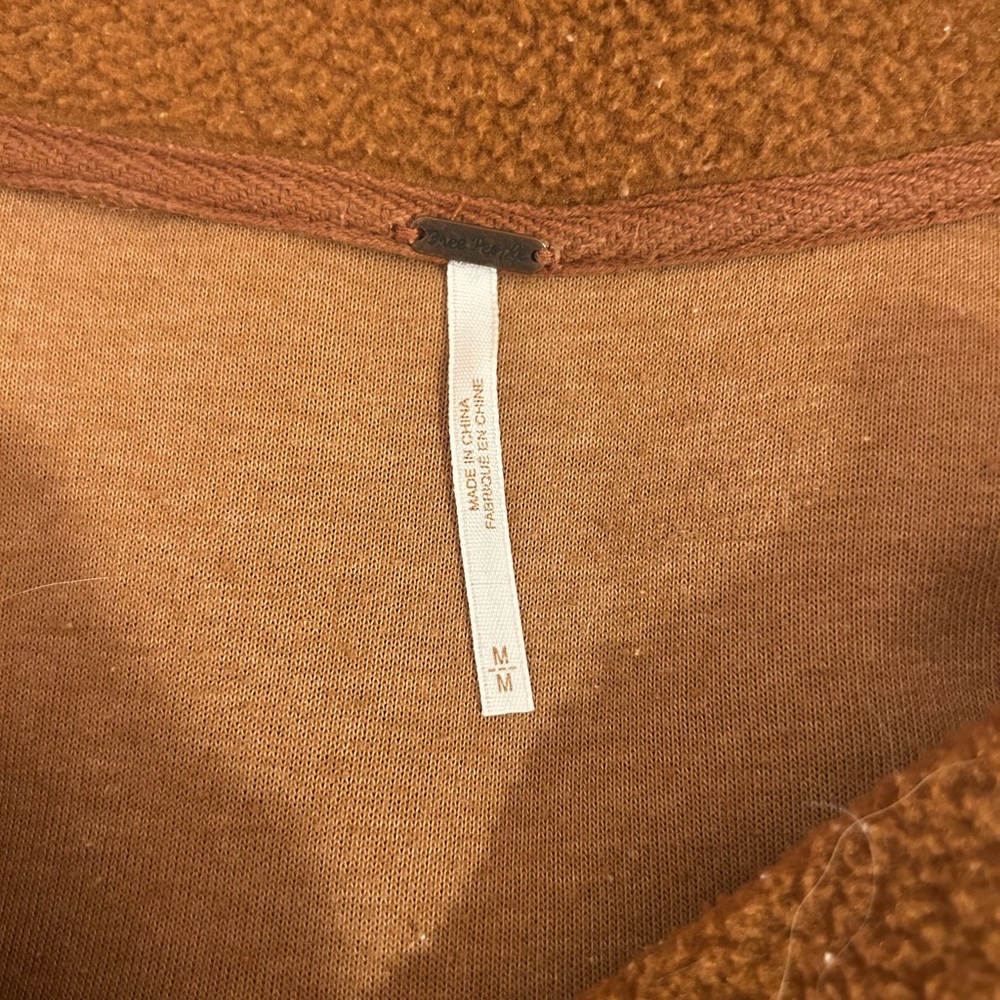 Women’s Boxy Free People Brown Teddy Jacket - Picture 5 of 8